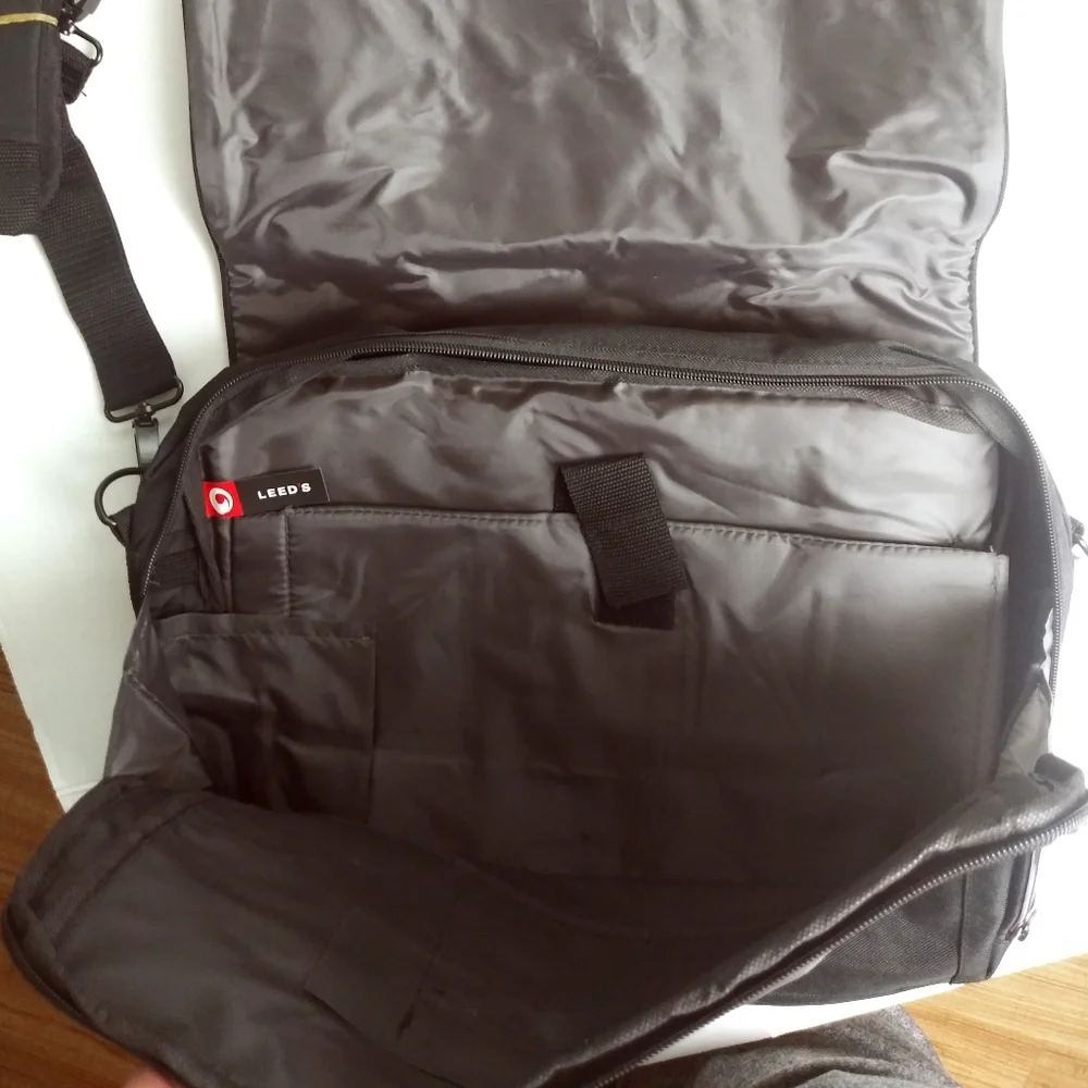 LAPTOP MESSENGER BAG UNISEX BLACK Casual Business Office